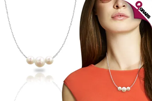 From QR89 Glow in Simple Style with a Pearl Necklace - Choose from Three Ladylike Designs! (Up to QR205 Value)